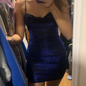 Love Nickie Lew Blue Sparkly Mini dress